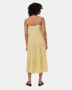 Tentree Hemp Tiered Cami Dress 6 Tentree Hemp Tiered Cami Dress -Tentree Sales Store Yellow Womens Hemp Tiered Cami Dress TCW5009 2416 2