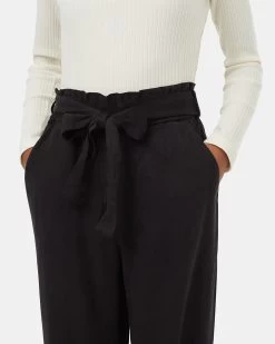 Tentree Paper Bag Tencel Pant -Tentree Sales Store black casual pants TCW5376 0164 2