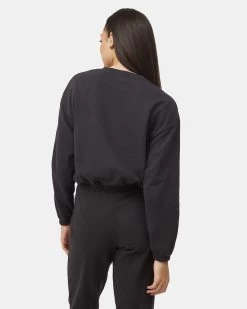 Tentree Organic French Terry Elastic Hem Crew -Tentree Sales Store black cotton crew TCW4493 0164 2