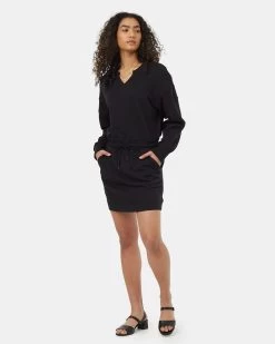 Tentree TreeTerry Dress -Tentree Sales Store black cotton dress TCW4950 0164 2