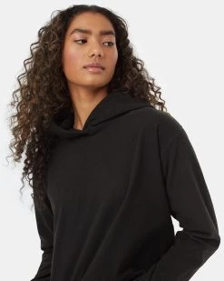 Tentree Luxe Cropped Hoodie -Tentree Sales Store black cropped hoodie TCW4494 0164 3