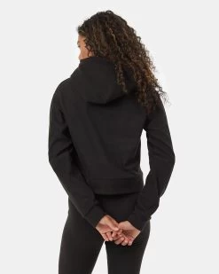 Tentree Luxe Cropped Hoodie -Tentree Sales Store black cropped hoodie TCW4494 0164 4