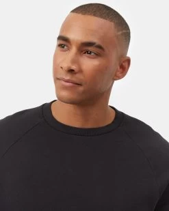 Tentree Organic French Terry Raglan Crew -Tentree Sales Store black organic cotton crew TCM4572 0164 2