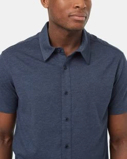 Tentree TreeBlend Shortsleeve Shirt 7 Tentree TreeBlend Shortsleeve Shirt -Tentree Sales Store blue cotton shirt TCM5016 1573 3
