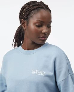 Tentree Nature's Healing Oversized Crew -Tentree Sales Store blue graphic relaxed sweatshirt TCW4558 2268 4
