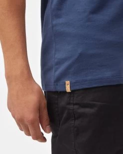 Tentree Crest T-Shirt -Tentree Sales Store blue graphic tshirt TCM4617 1477 4