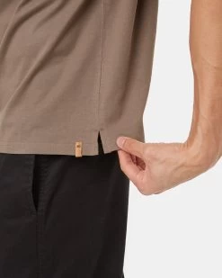 Tentree Organic Cotton Boxy T-Shirt -Tentree Sales Store brown cotton tee TCM5054 2398 4