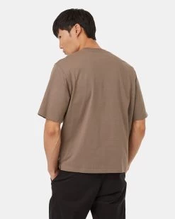 Tentree Organic Cotton Boxy T-Shirt -Tentree Sales Store brown cotton tee TCM5054 2398 5