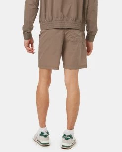 Tentree Recycled Nylon Pull On Short -Tentree Sales Store brown nylon shorts TCM5043 2398 5