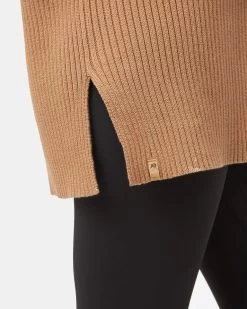 Tentree Highline Rib Tunic Sweater -Tentree Sales Store brown tunic sweater TCW4504 2016 5