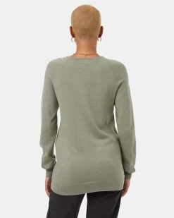 Tentree Highline Cotton Acre Sweater -Tentree Sales Store green cotton sweater TCW3192 1480 4