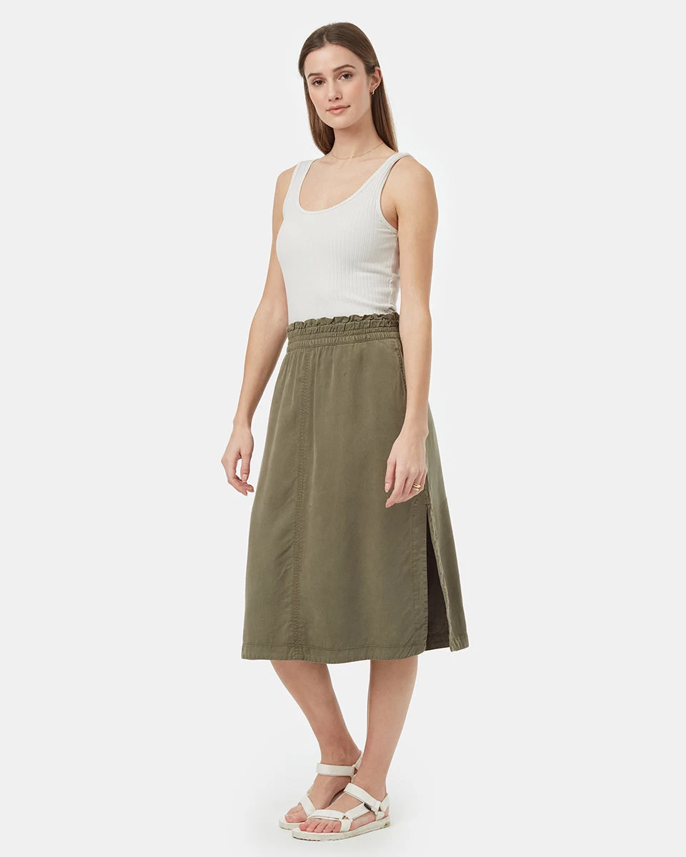 Tentree Tencel Midi Skirt 1 Tentree Tencel Midi Skirt