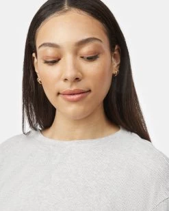 Tentree TreeWaffle Dorito Crew -Tentree Sales Store grey cotton sweatshirt TCW4531 0346 3