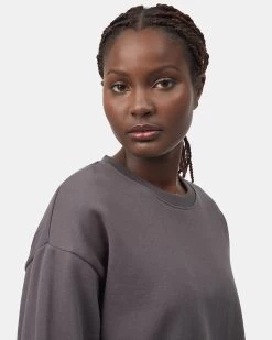 Tentree Recycled Cotton Oversized Cropped Crew 8 Tentree Recycled Cotton Oversized Cropped Crew -Tentree Sales Store grey cropped sweatshirt TCW4495 2275 3