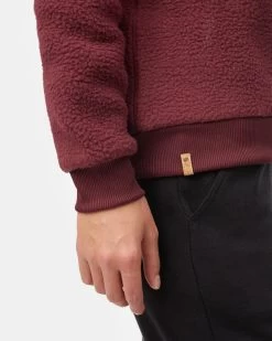 Tentree EcoLoft Crew -Tentree Sales Store red fleece crew sweater TCW5200 2164 3