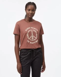Tentree Find Peace T-Shirt -Tentree Sales Store red graphic tee TCW4540 1366 2