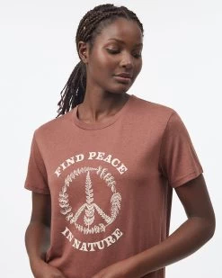 Tentree Find Peace T-Shirt -Tentree Sales Store red graphic tee TCW4540 1366 4