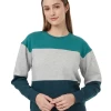 Tentree TreeFleece Blocked Crew (North Sea/Grey Heather/Reflecting Pond)