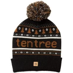 Tentree Cabin Beanie (Meteorite Black/Rubber Brown)