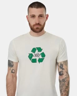 Tentree Recycle T-Shirt -Tentree Sales Store white cotton graphic tee TCM5069 2493 3