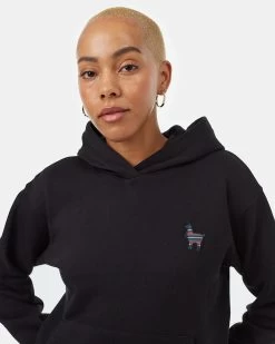 Tentree Peru Embroidered Llama Hoodie -Tentree Sales Store womens black cozy hoodie TCW3504 0164 3