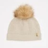 Tentree Wool Faux Fur Pom Beanie Oatmeal